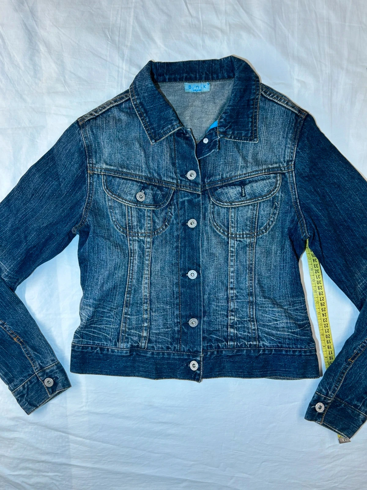 Marineblauwe vintage denim jas bnk baba nuki – photo 2